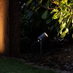 5018 LED-spotmedjordspyd, sort, IP65