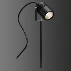 5018 LED-spotmedjordspyd, sort, IP65