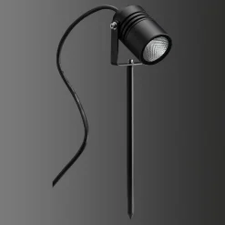 5018 LED-spotmedjordspyd, sort, IP65