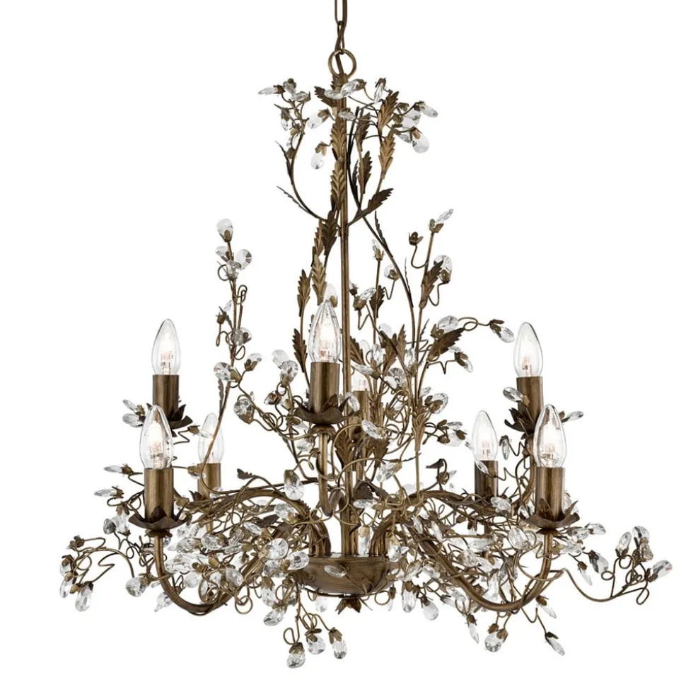 8 lyskilder Lysekrone Almandite i florentinsk stil