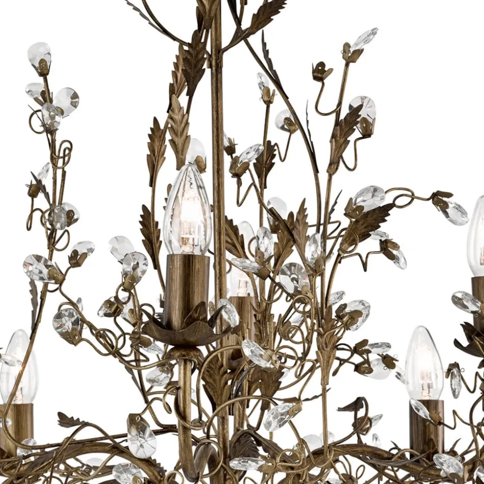 8 lyskilder Lysekrone Almandite i florentinsk stil