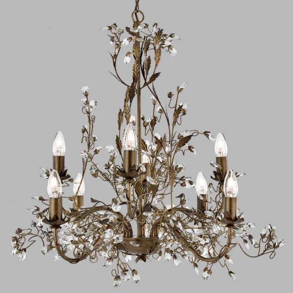 8 lyskilder Lysekrone Almandite i florentinsk stil