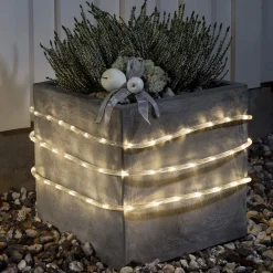 6 m. udendørs LED lysslange m. lyssensor, varmhvid