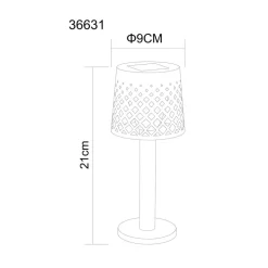 36631 solcelle-bordlampe, batteri, IP44, sort