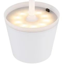 36637 solcelle-bordlampe, IP44, hvid