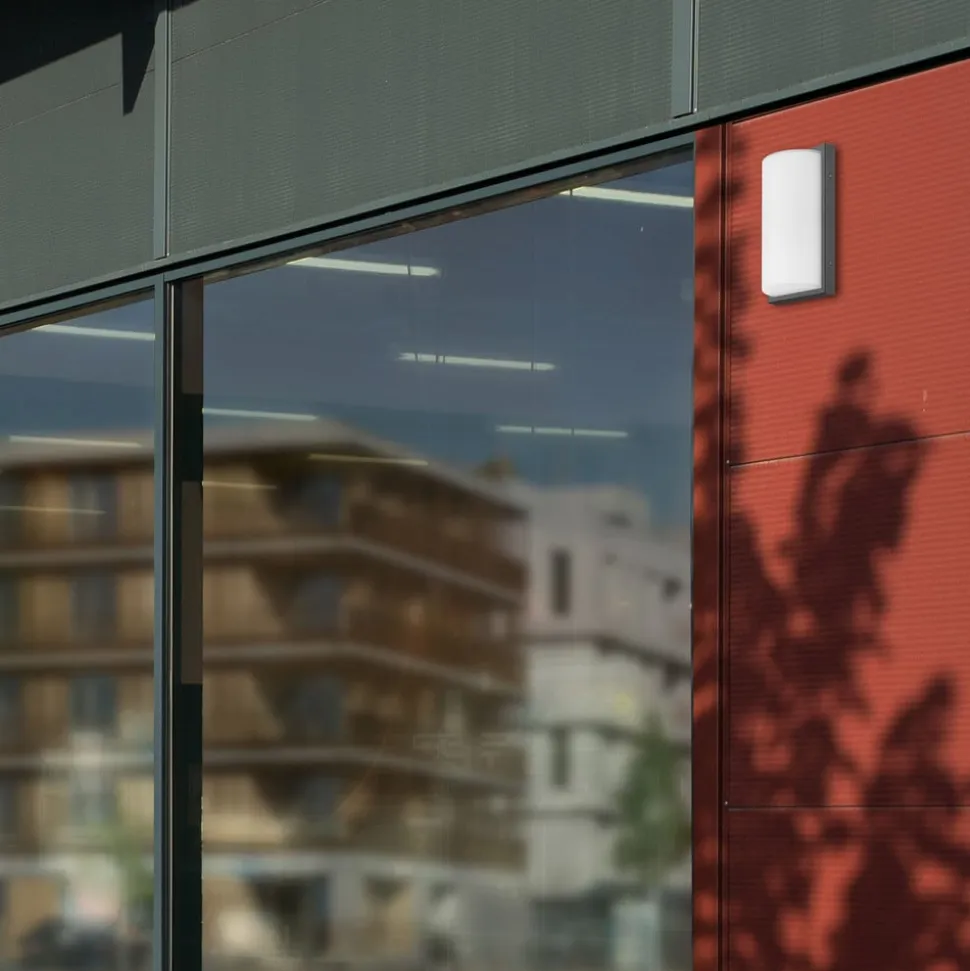 039 udendørs væglampe med bevægelsessensor, grafit