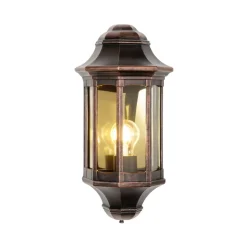 1160 udendørs væglampe, trykstøbt alu, sort-kobber