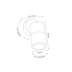 5122 udendørs vægspot, saltvandsresistent, IP65