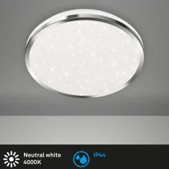 Acorus LED-loftslampe, IP44, stjernedekor, Ø 28 cm