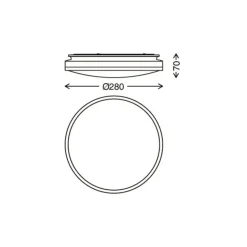 Acorus LED-loftslampe, IP44, stjernedekor, Ø 28 cm