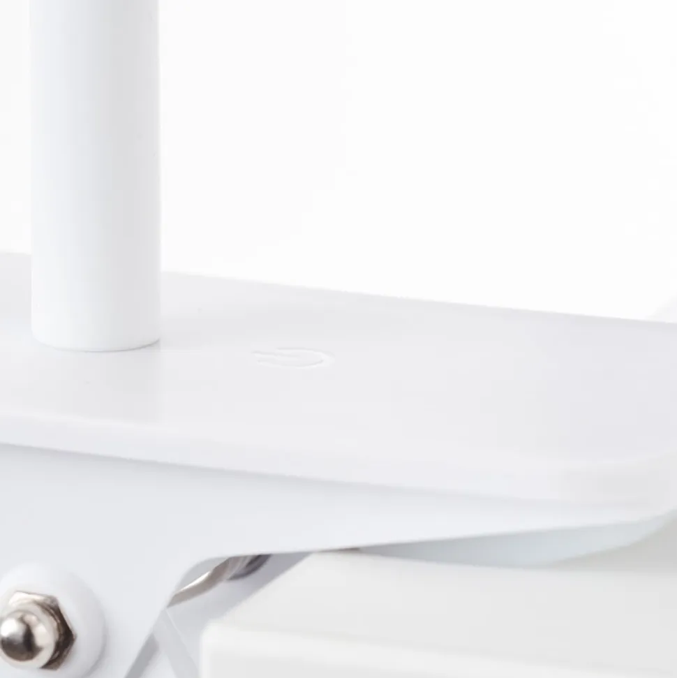 Adda LED-bordlampe med klemme hvid dæmpes i 3 trin