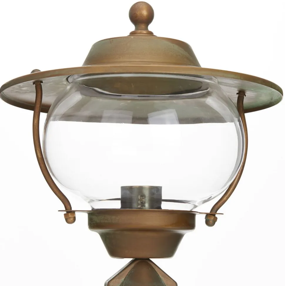 Adessora sokkellampe, messing, glas, højde 48 cm