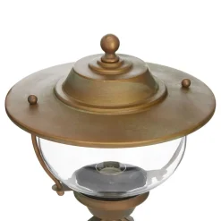 Adessora sokkellampe, messing, glas, højde 48 cm