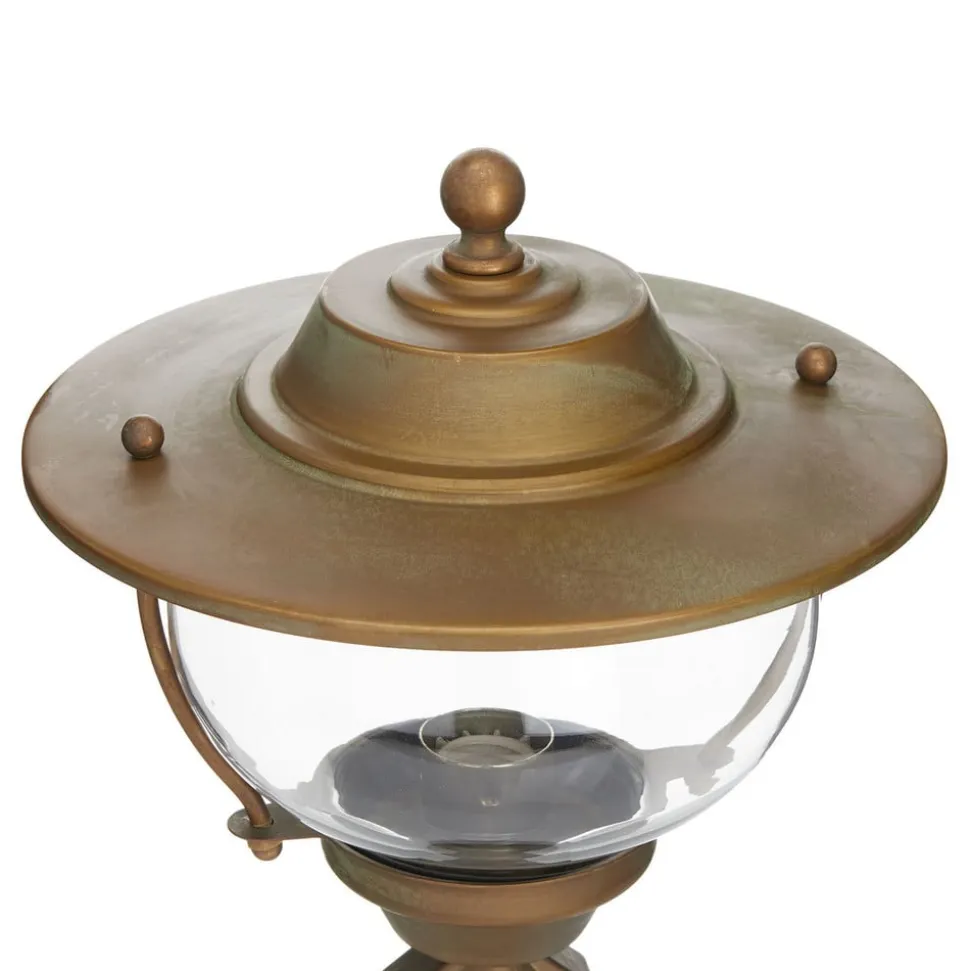 Adessora sokkellampe, messing, glas, højde 48 cm