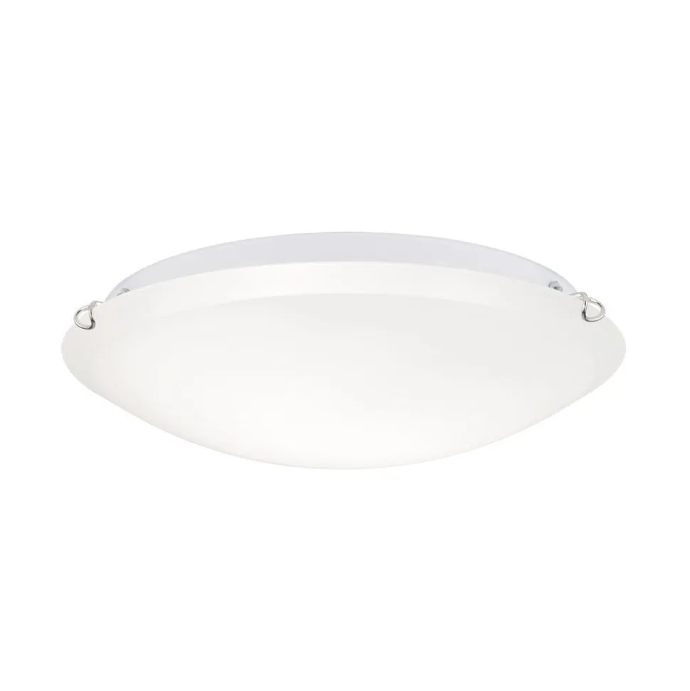 Agada loftslampe, opalglas, krom, 40 cm