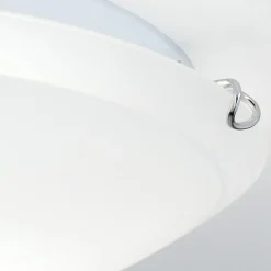 Agada loftslampe, opalglas, krom, 40 cm