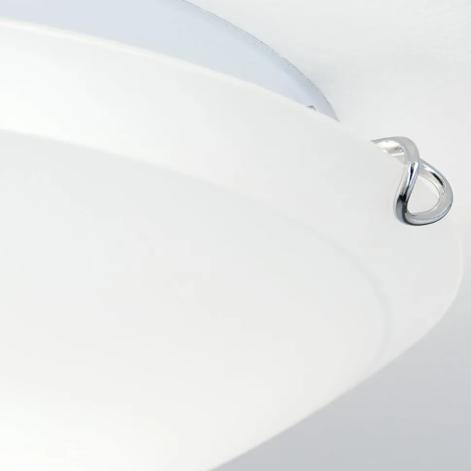 Agada loftslampe, opalglas, krom, 40 cm