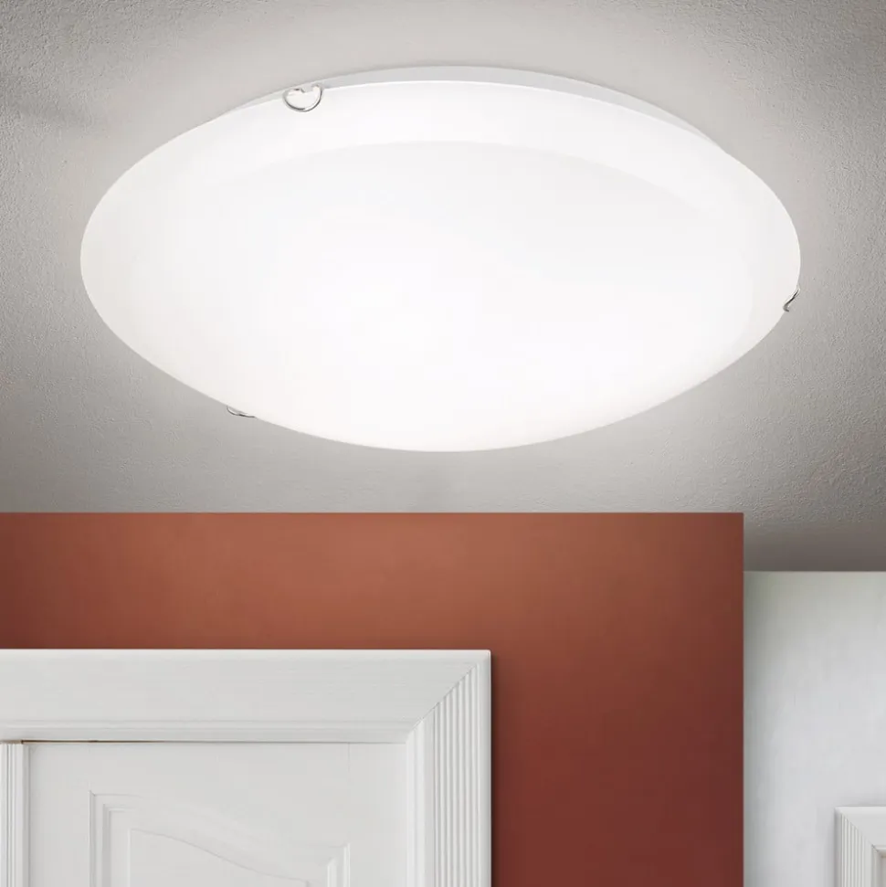 Agada loftslampe, opalglas, krom, 50 cm