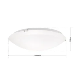 Agada loftslampe, opalglas, krom, 50 cm