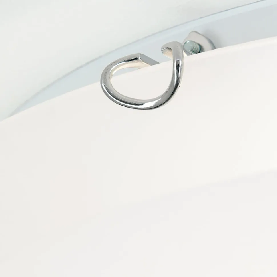 Agada loftslampe, opalglas, krom, 50 cm