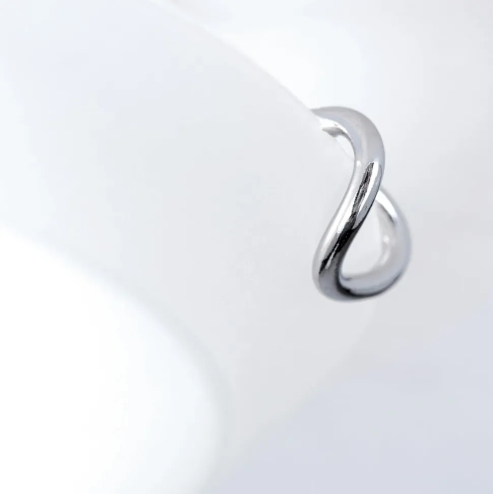 Agada loftslampe, opalglas, krom, 30 cm