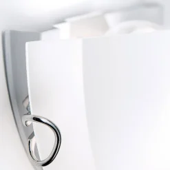 Agada væglampe, opalglas, krom, halvcirkelformet