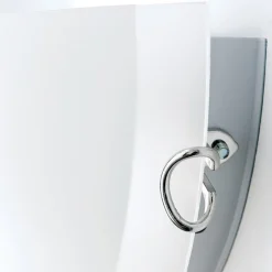 Agada væglampe, opalglas, krom, halvcirkelformet