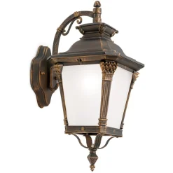 Aiko udendørs væglampe, antik finish, pendel