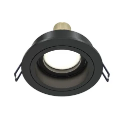 Akron indbygningslampe, justerbar, rund, sort