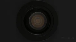 Akron indbygningslampe, justerbar, rund, sort