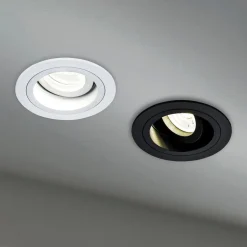 Akron indbygningslampe, justerbar, rund, hvid