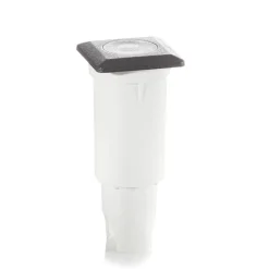 Aldo LED indbygningslampe kantet sort/klar 3.000 K