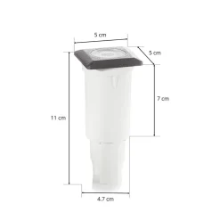 Aldo LED indbygningslampe kantet sort/klar 3.000 K