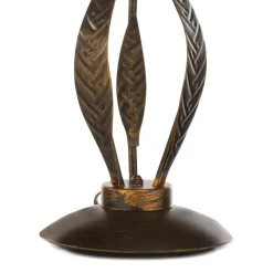 Alga bordlampe, 3 lyskilder, jern, glas, florentinsk