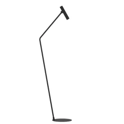 Almudaina LED-gulvlampe, sort, højde 157 cm, stål