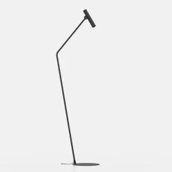Almudaina LED-gulvlampe, sort, højde 157 cm, stål
