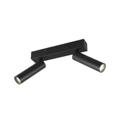 Ambala LED loftspot, 2 lyskilder, sort, metal, CCT, dæmpbar