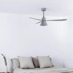 Amelia Cone loftventilator, LED-lampe, grå