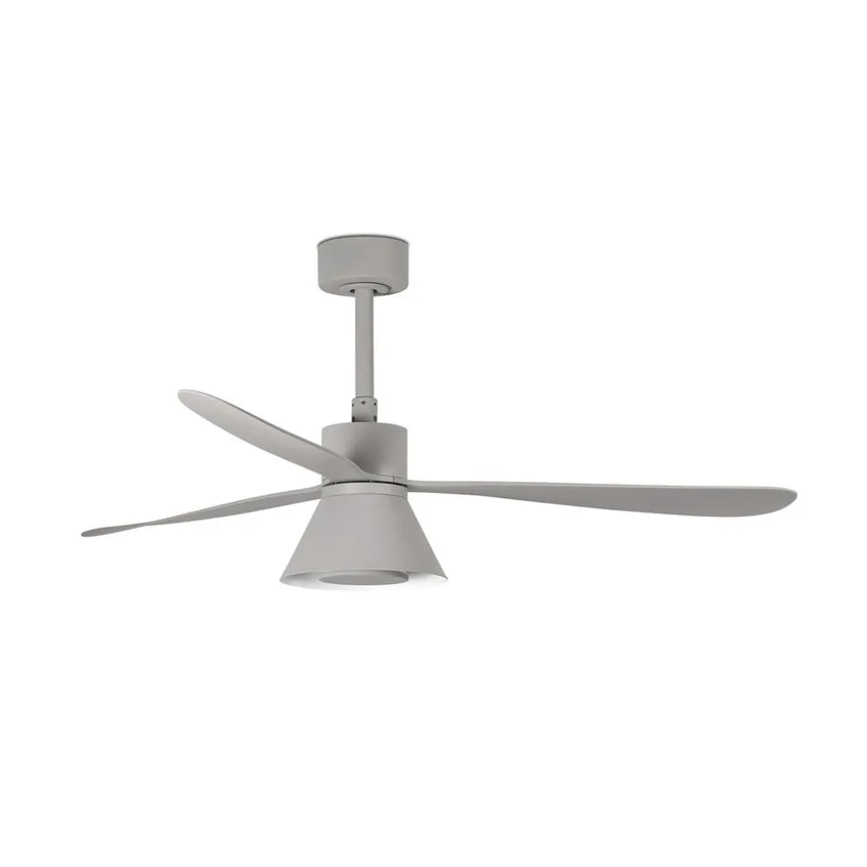 Amelia Cone loftventilator, LED-lampe, grå