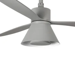 Amelia Cone loftventilator, LED-lampe, grå