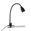 Andres bordlampe med klemme, fleksibel hals, sort