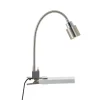 Andres bordlampe med klemme, fleksibel hals nikkel