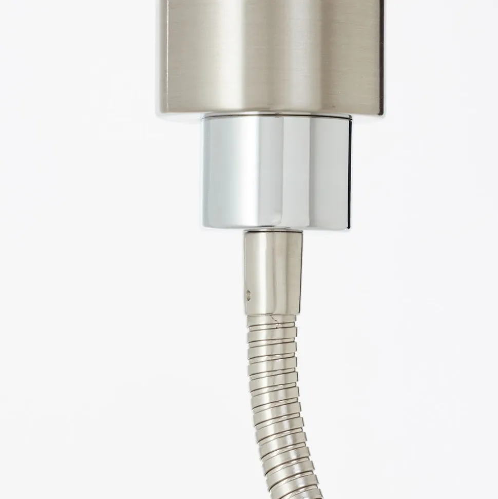 Andres bordlampe med klemme, fleksibel hals nikkel