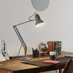 Anglepoise bordlampe Original 1227, grå/messing
