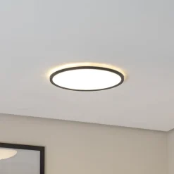 Aqua LED-panel, Ø 40 cm, sort, metal/plast, CCT dæmpbar