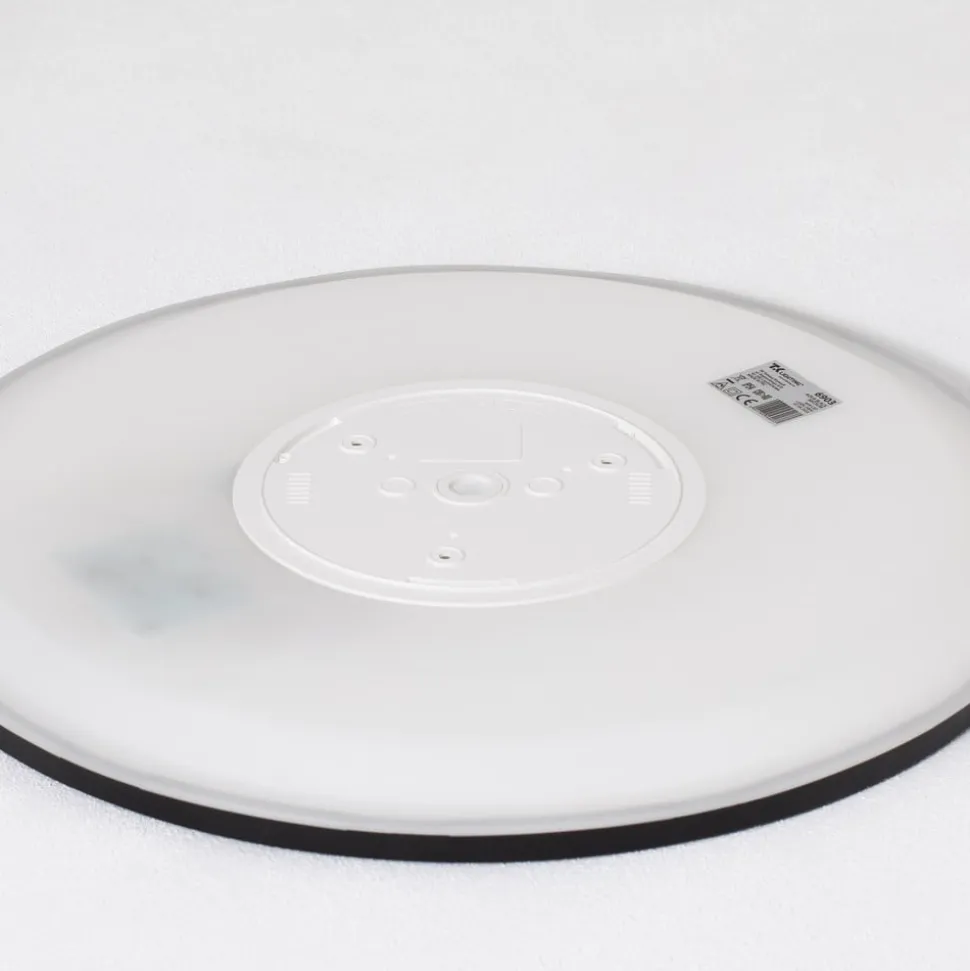 Aqua LED-panel, Ø 40 cm, sort, metal/plast, CCT dæmpbar