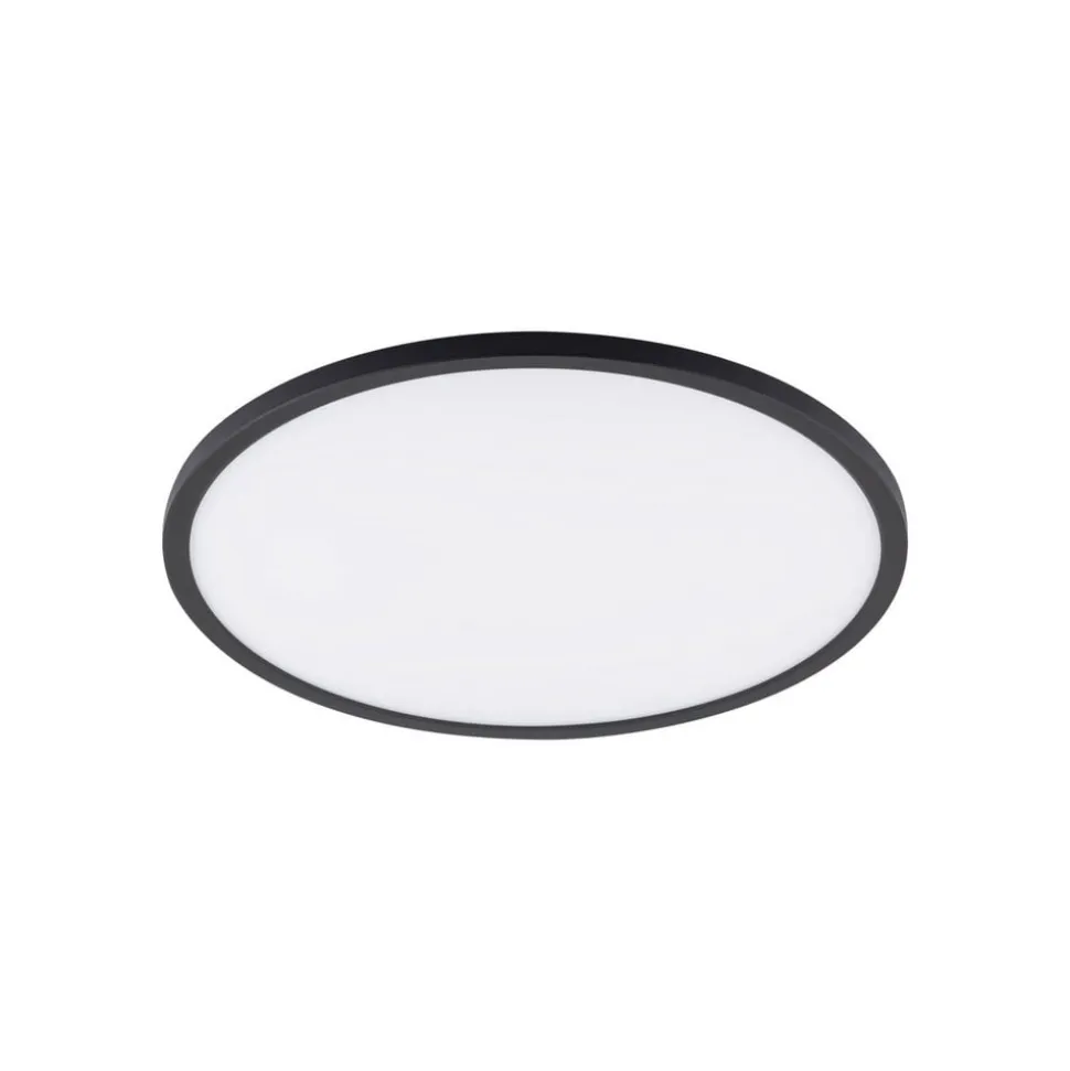 Aqua LED-panel, Ø 40 cm, sort, metal/plast, CCT dæmpbar