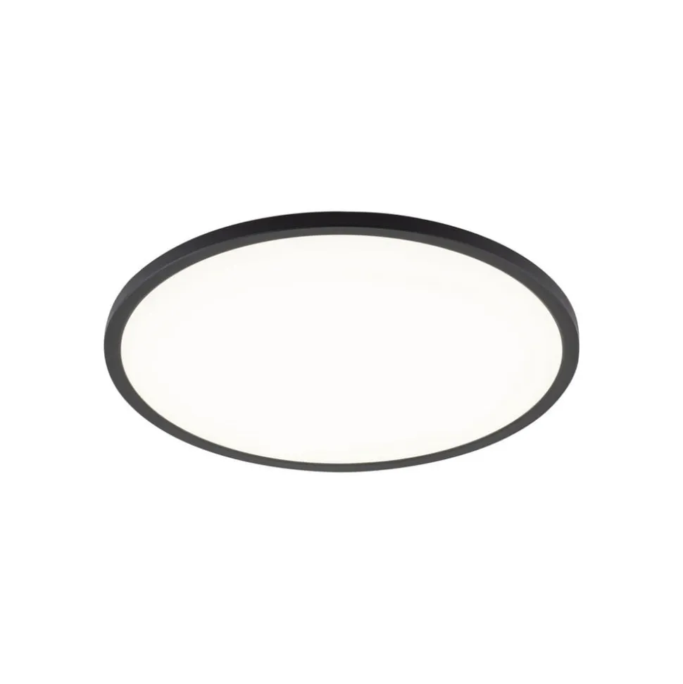 Aqua LED-panel, Ø 40 cm, sort, metal/plast, CCT dæmpbar