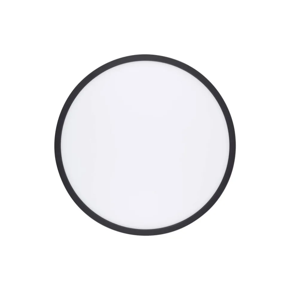 Aqua LED-panel, Ø 40 cm, sort, metal/plast, CCT dæmpbar