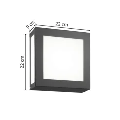 Aqua Legendo Mini ud. væglampe, sensor antracit